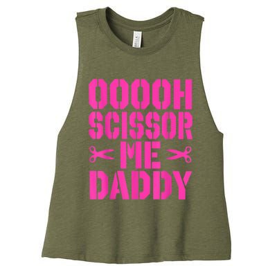 Ooooh Scissor Me Daddy Women's Racerback Cropped Tank