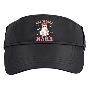 One Spooky Mama Retro Halloween Trick Or Treat Spooky Ghost Adult Drive Performance Visor