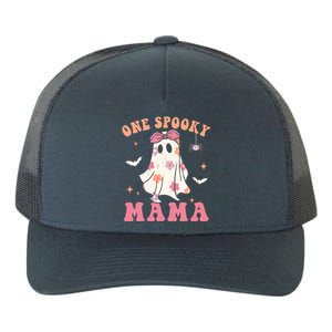 One Spooky Mama Retro Halloween Trick Or Treat Spooky Ghost Yupoong Adult 5-Panel Trucker Hat