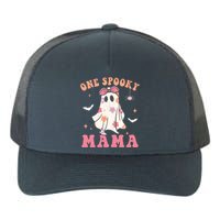 One Spooky Mama Retro Halloween Trick Or Treat Spooky Ghost Yupoong Adult 5-Panel Trucker Hat