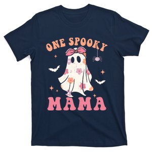 One Spooky Mama Retro Halloween Trick Or Treat Spooky Ghost T-Shirt