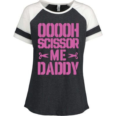 Ooooh Scissor Me Daddy Enza Ladies Jersey Colorblock Tee