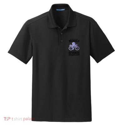 Octopus Sea Monster Cycling Always Be Yourself Cephalopod Dry Zone Grid Polo