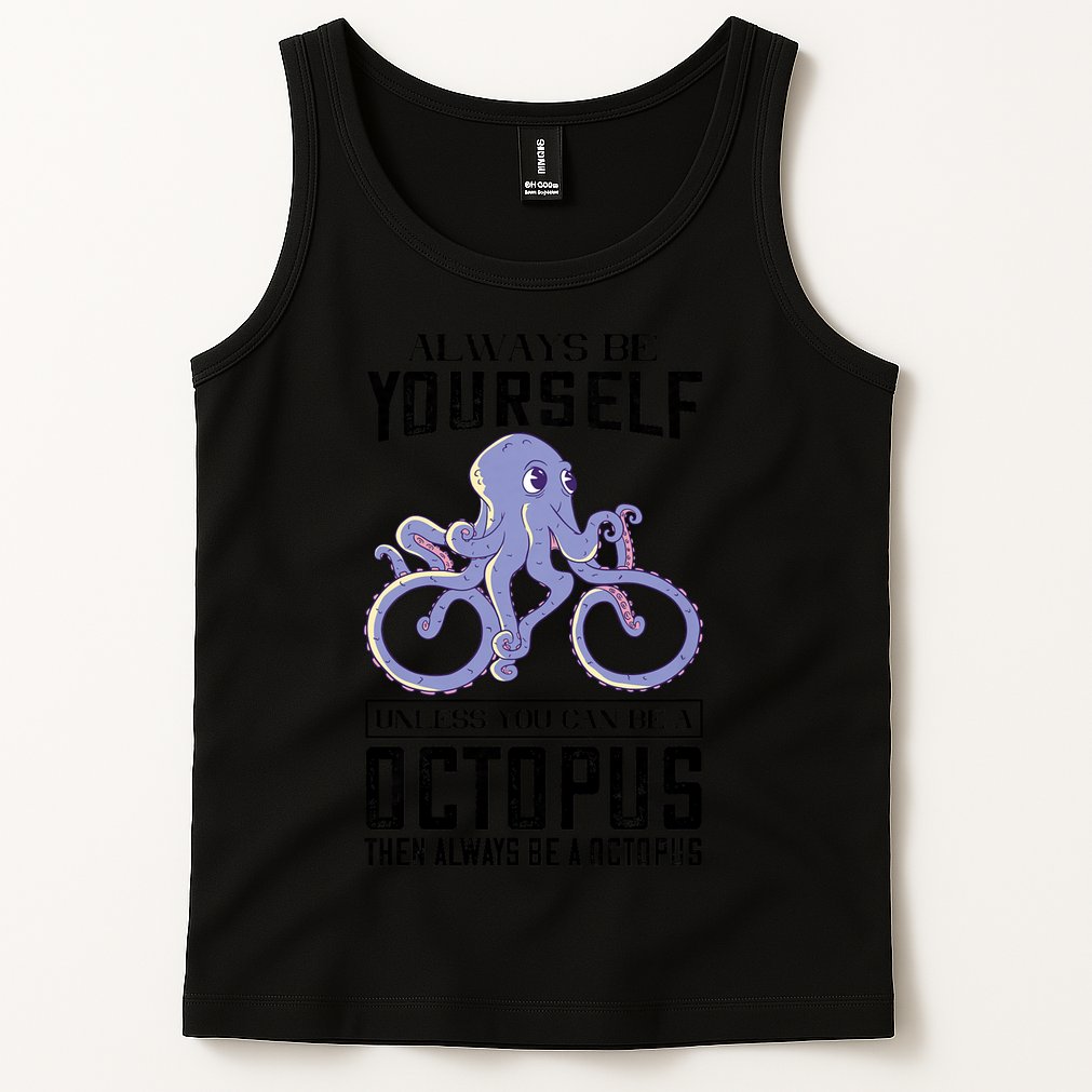 Octopus Sea Monster Cycling Always Be Yourself Cephalopod Tank Top