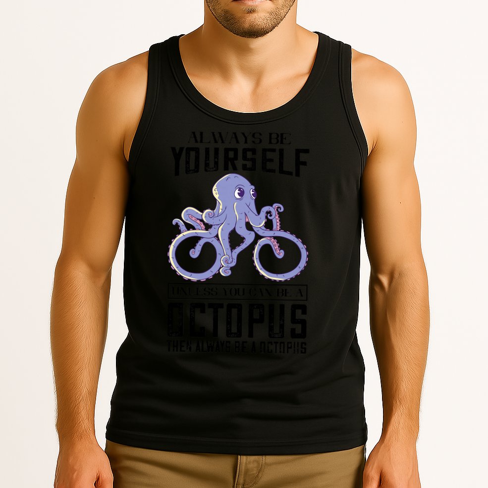 Octopus Sea Monster Cycling Always Be Yourself Cephalopod Tank Top