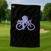 Octopus Sea Monster Cycling Always Be Yourself Cephalopod Golf Towel