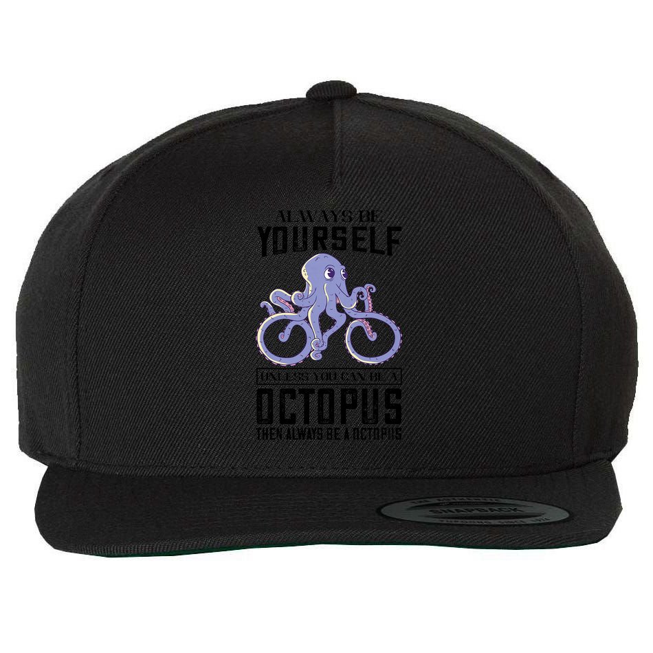 Octopus Sea Monster Cycling Always Be Yourself Cephalopod Wool Snapback Cap