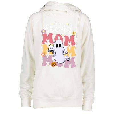 One Spooky Mom Halloween Cute Ghosts Grovvy Mommy Gift Meaningful Gift Womens Funnel Neck Pullover Hood