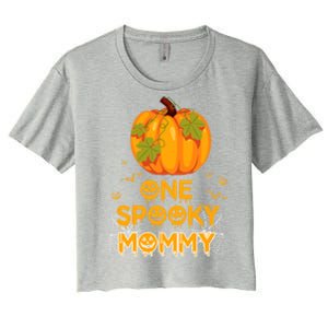 One Spooky Mommy Funny Family Halloween Matching Funny Gift Great Gift Women's Crop Top Tee