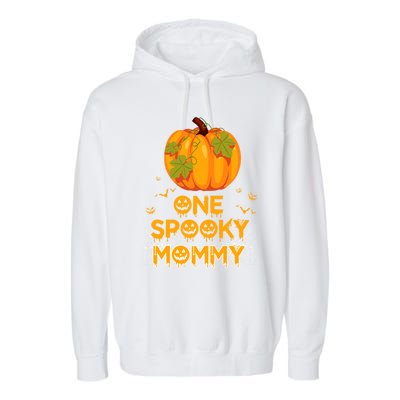 One Spooky Mommy Funny Family Halloween Matching Funny Gift Great Gift Garment-Dyed Fleece Hoodie