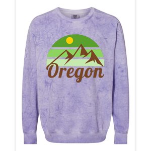 Oregon Simple Mountain Logo Colorblast Crewneck Sweatshirt