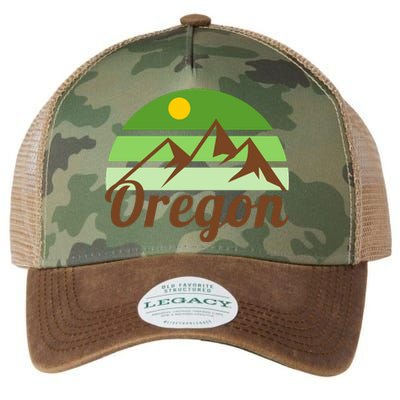 Oregon Simple Mountain Logo Legacy Tie Dye Trucker Hat