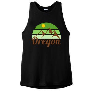 Oregon Simple Mountain Logo Ladies PosiCharge Tri-Blend Wicking Tank