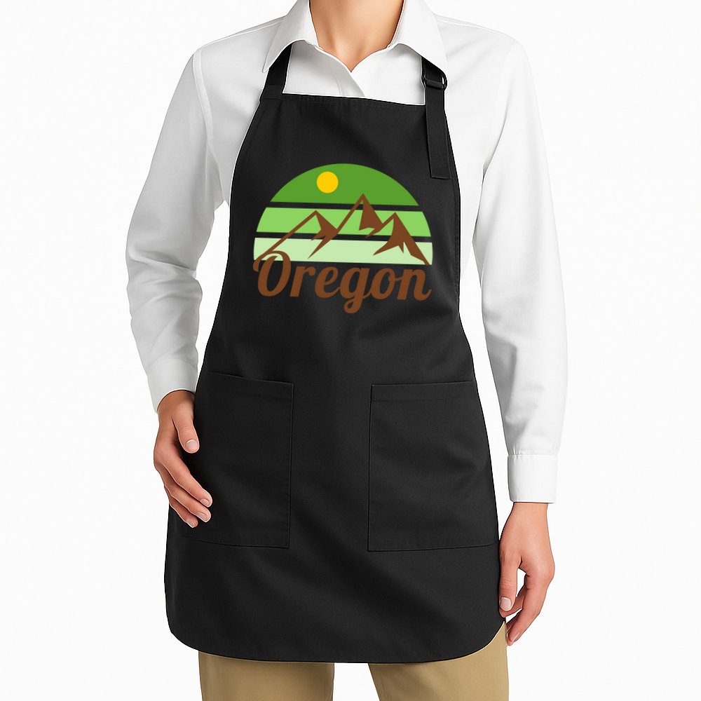 Oregon Simple Mountain Logo Apron