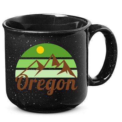 Oregon Simple Mountain Logo 15oz Campfire Ceramic Mug