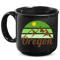 Oregon Simple Mountain Logo 15oz Campfire Ceramic Mug