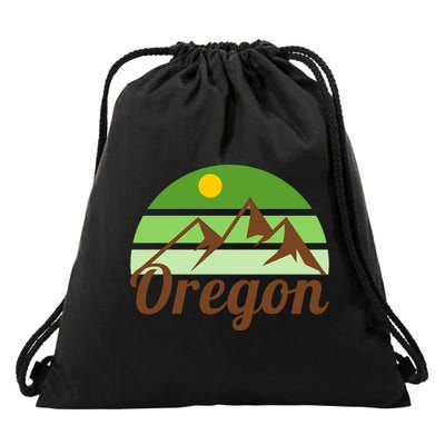 Oregon Simple Mountain Logo Drawstring Bag