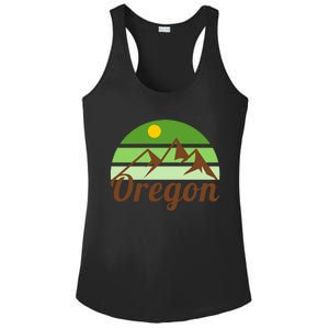 Oregon Simple Mountain Logo Ladies PosiCharge Competitor Racerback Tank