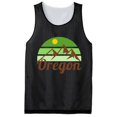 Oregon Simple Mountain Logo Mesh Reversible Basketball Jersey Tank