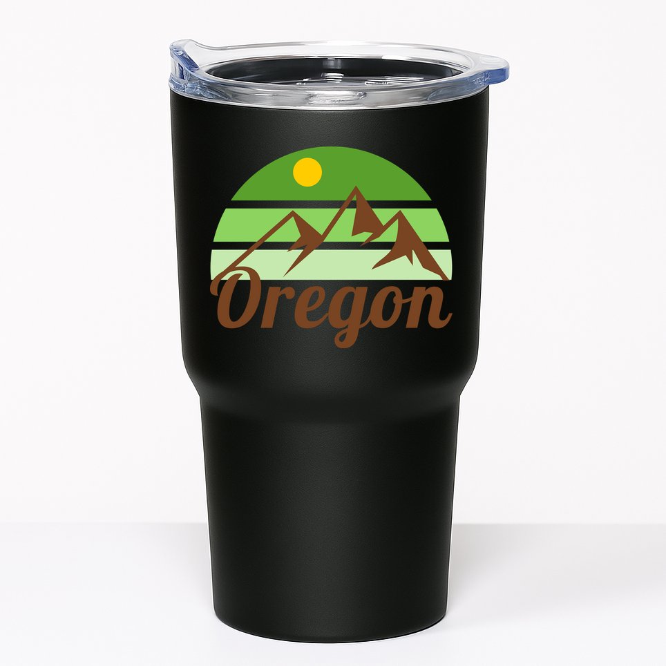 Oregon Simple Mountain Logo Tumbler