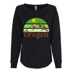 Oregon Simple Mountain Logo Womens California Wash Sweatshirt