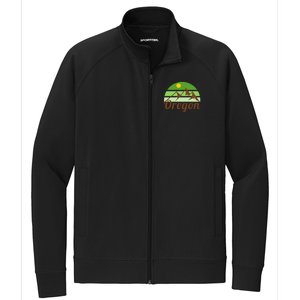 Oregon Simple Mountain Logo Stretch Full-Zip Cadet Jacket