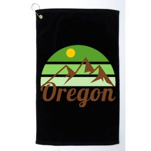 Oregon Simple Mountain Logo Platinum Collection Golf Towel