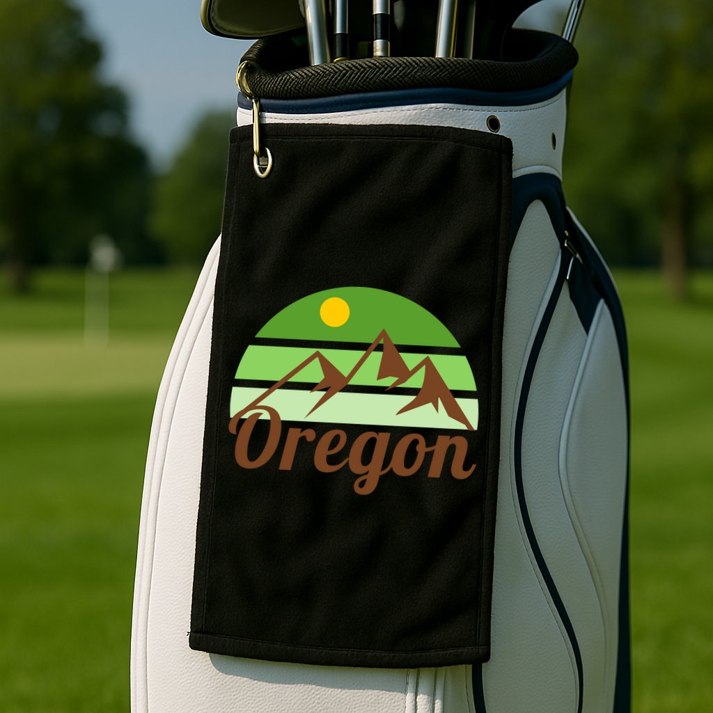 Oregon Simple Mountain Logo Golf Towel