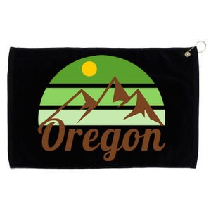 Oregon Simple Mountain Logo Grommeted Golf Towel