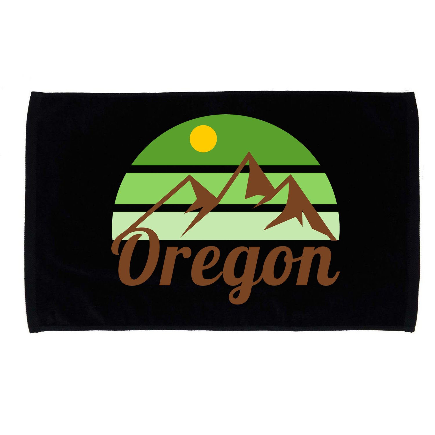 Oregon Simple Mountain Logo Microfiber Hand Towel