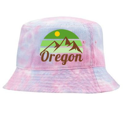 Oregon Simple Mountain Logo Tie-Dyed Bucket Hat