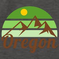 Oregon Simple Mountain Logo Vector Backpack