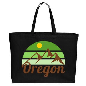 Oregon Simple Mountain Logo Cotton Canvas Jumbo Tote