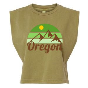 Oregon Simple Mountain Logo Garment-Dyed Women's Muscle Tee