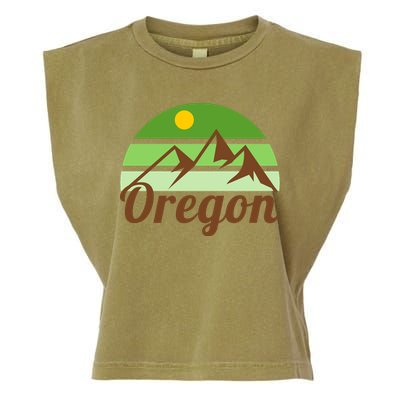 Oregon Simple Mountain Logo Garment-Dyed Women's Muscle Tee