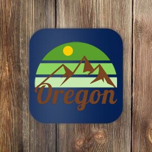 Oregon Simple Mountain Logo Coaster