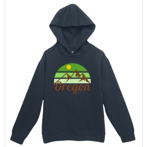 Oregon Simple Mountain Logo Urban Pullover Hoodie