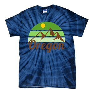 Oregon Simple Mountain Logo Tie-Dye T-Shirt