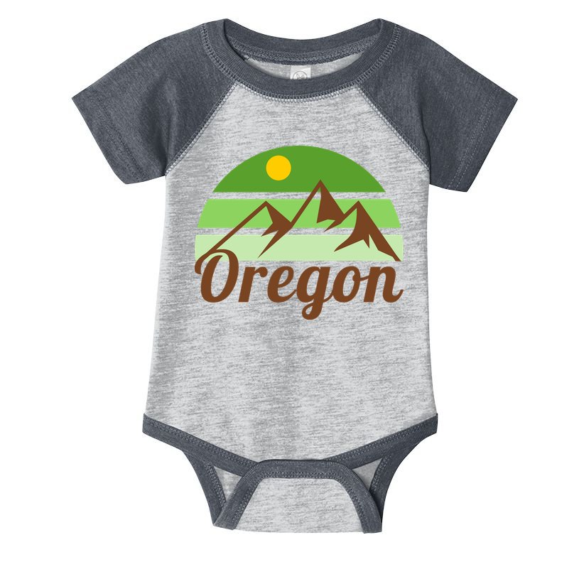 Oregon Simple Mountain Logo Infant Baby Jersey Bodysuit