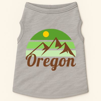 Oregon Simple Mountain Logo Doggie Tank