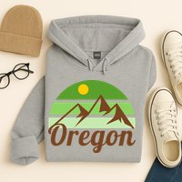 Oregon Simple Mountain Logo Hoodie