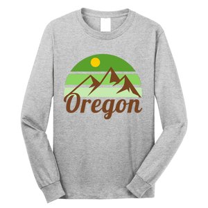 Oregon Simple Mountain Logo Long Sleeve Shirt