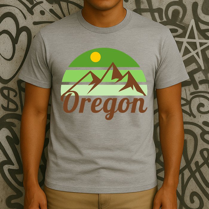 Oregon Simple Mountain Logo T-Shirt
