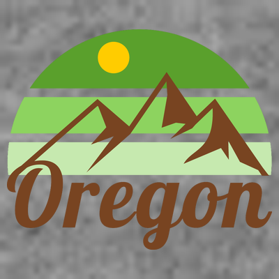 Oregon Simple Mountain Logo T-Shirt