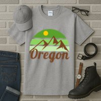 Oregon Simple Mountain Logo Tall T-Shirt