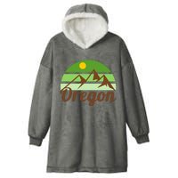 Oregon Simple Mountain Logo Hooded Wearable Blanket