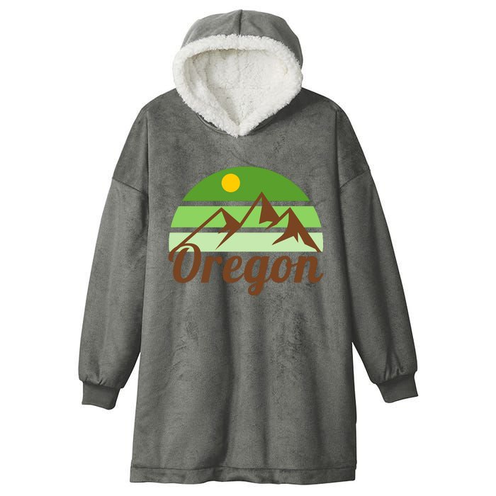 Oregon Simple Mountain Logo Hooded Wearable Blanket