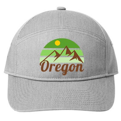 Oregon Simple Mountain Logo 7-Panel Snapback Hat