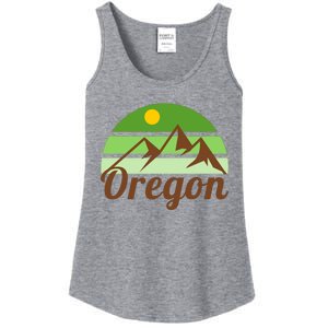 Oregon Simple Mountain Logo Ladies Essential Tank