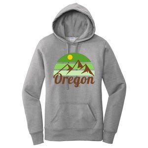 Oregon Simple Mountain Logo Women's Pullover Hoodie